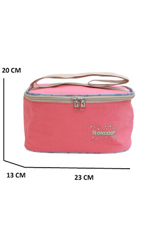 Relaxion 2144-1396 Kore Tarzı Unisex Çocuk Üçlü Set İlkokul Sırt Çantası - NKT02144-PEMBE-TEKEBAT