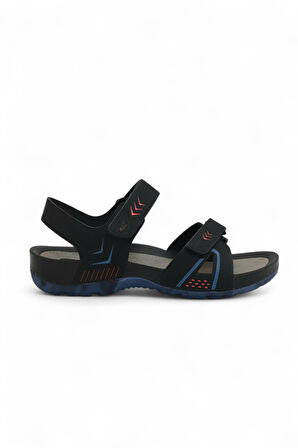 2145-9829 Tam Anatomik Bantlı Günlük ve Deniz,Havuz Gibi Islak Zeminler İçin Uyumlu Erkek Sandalet - NKT02145-siyah-44