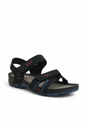 2145-9829 Tam Anatomik Bantlı Günlük ve Deniz,Havuz Gibi Islak Zeminler İçin Uyumlu Erkek Sandalet - NKT02145-siyah-44