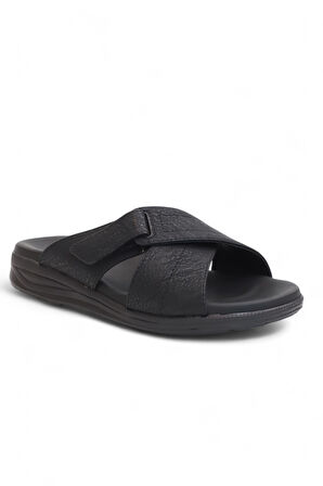 2148-9956 Tam Anatomik Üst Kalite Memory Foam Tabanlı Erkek Terlik - NKT02148-siyah-40