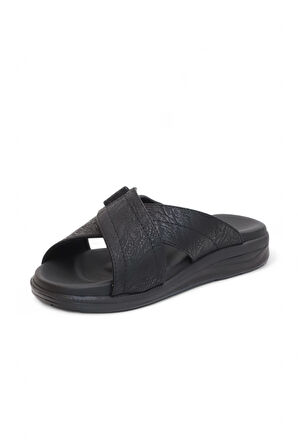 2148-9956 Tam Anatomik Üst Kalite Memory Foam Tabanlı Erkek Terlik - NKT02148-siyah-40