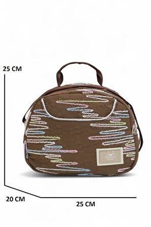 Relaxion 2173-1430 İthal Ürün Kız Çocuk Üçlü Set İlkokul Sırt Çantası - NKT02173-kahverengi-TEKEBAT