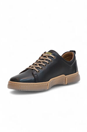 2180-LuısFıgo Hakiki Deri Üst Kalite Anatomik Tabanlı Erkek Günlük Sneakers Ayakkabı - NKT02180-siyah-44