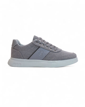2197-Dakırs Anatomik Tabanlı Erkek Keten Kumaşlı Sneakers Ayakkabı - NKT02197-Füme-43