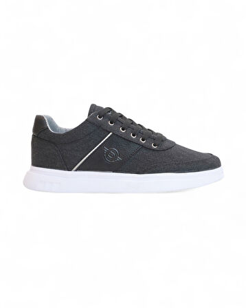 2197-Dakırs Anatomik Tabanlı Erkek Keten Kumaşlı Sneakers Ayakkabı - NKT02197-siyah-40