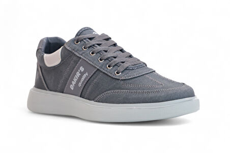 2198-Dakırs Anatomik Tabanlı Erkek Keten Kumaşlı Sneakers Ayakkabı - NKT02198-Füme-41