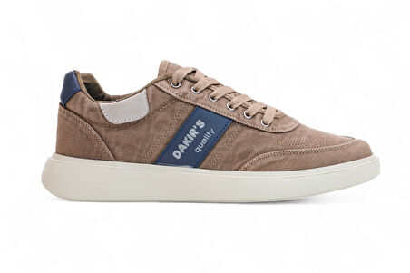 2198-Dakırs Anatomik Tabanlı Erkek Keten Kumaşlı Sneakers Ayakkabı - NKT02198-Kum-42