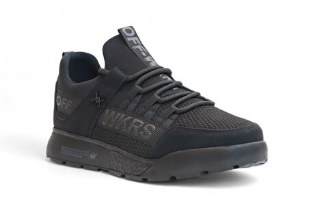 2200-Wickers Anatomik Tabanlı Unisex Bağcıksız Sneakers Ayakkabı - NKT02200-siyah-42