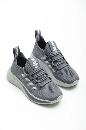 2201-Awıdox Anatomik Tabanlı Unisex Bağcıksız Sneakers Ayakkabı - NKT02201-Füme-43