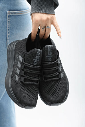 2201-Awıdox Anatomik Tabanlı Unisex Bağcıksız Sneakers Ayakkabı - NKT02201-siyah-42