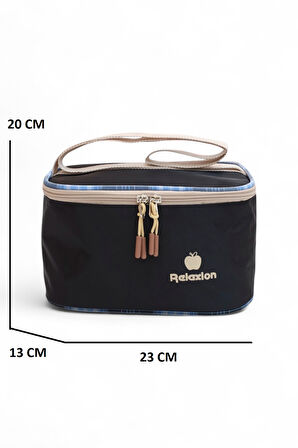 Relaxion 2203-1395 Kore Tarzı Unisex Çocuk Üçlü Set İlkokul Sırt Çantası - NKT02203-siyah-TEKEBAT