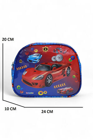 Relaxion 1370 Anatomik Sırt Yapılı Kabartmalı Figürlü Üçlü Set İlkokul Çantası - NKT02211-Saks-TEKEBAT