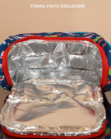 Muggle 2214 İthal Ürün Üst Kalite Unisex Çocuk Üçlü Set İlkokul Sırt Çantası - NKT02214-MOR-TEKEBAT