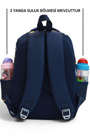 Muggle 2214 İthal Ürün Üst Kalite Unisex Çocuk Üçlü Set İlkokul Sırt Çantası - NKT02214-siyah-TEKEBAT