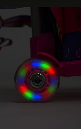 2217-My Polo Anatomik Sırt Yapılı Unisex Işıklı Tekerlekli İlkokul Çantası - NKT02217-PEMBE-TEKEBAT