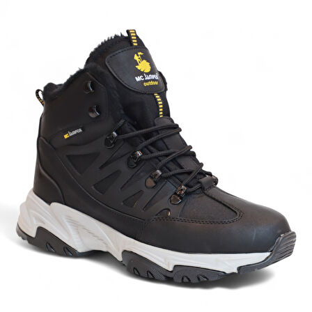 2225-Jamper Anatomik Kaydırmaz Tabanlı Soft Shell Outdoor Trekking Erkek Fermuarlı Spor Bot - NKT02225-siyah-gri-42