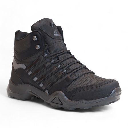 2226-Forza Anatomik Kaydırmaz Tabanlı Soft Shell Outdoor Trekking Erkek Bağcıklı Spor Bot - NKT02226-siyah-42