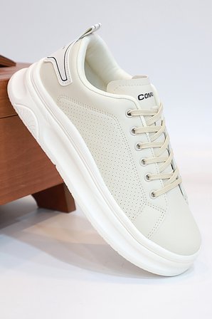 2230-Conpax Mcqueen Modeli Anatomik Tabanlı Üst Kalite Unisex Sneakers Ayakkabı - NKT02230-BEJ-38