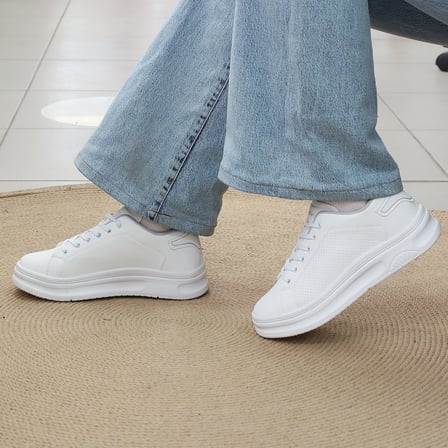 2230-Conpax Mcqueen Modeli Anatomik Tabanlı Üst Kalite Unisex Sneakers Ayakkabı - NKT02230-BEYAZ-38