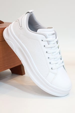 2230-Conpax Mcqueen Modeli Anatomik Tabanlı Üst Kalite Unisex Sneakers Ayakkabı - NKT02230-BEYAZ-38