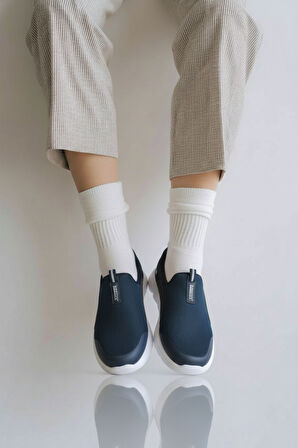 2231-Bestof Anatomik Tabanlı Ultra Hafif Bağcıksız Unisex Yürüyüş Ayakkabısı - NKT02231-lacivert-36