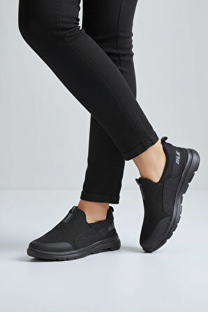 2231-Bestof Anatomik Tabanlı Ultra Hafif Bağcıksız Unisex Yürüyüş Ayakkabısı - NKT02231-siyah-40