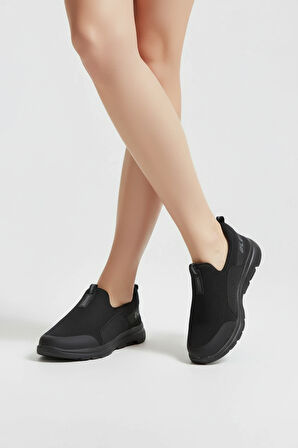 2231-Bestof Anatomik Tabanlı Ultra Hafif Bağcıksız Unisex Yürüyüş Ayakkabısı - NKT02231-siyah-40