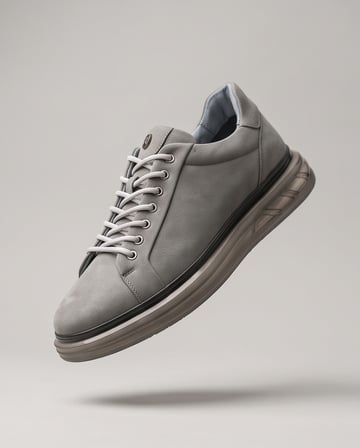 2274-Zanelle Hakiki Full Duble Deri Üst Kalite Premıum Erkek Sneaker Ayakkabı - NKT02274-gri-40