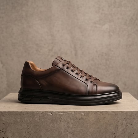 2274-Zanelle Hakiki Full Duble Deri Üst Kalite Premıum Erkek Sneaker Ayakkabı - NKT02274-kahverengi-40