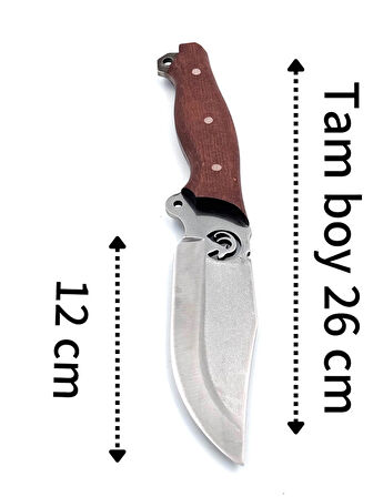 KAMP AV BIÇAK 26 CM HEDİYE DERİ  DERİ KILIFLI 