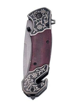 KAMP OUTDOOR   İŞLEMELİ BROWNİNG ÇAKI 23 CM BOY  İÇTEN KİLİTLİ  KEMER KLİPSLİ