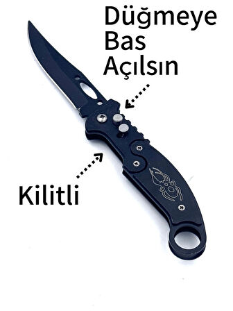 KAMP OUTDOOR  DÜĞMELİ ÇAKI KEMER KLİPSLİ 20.5 CM TAMAMEN METAL KASA 