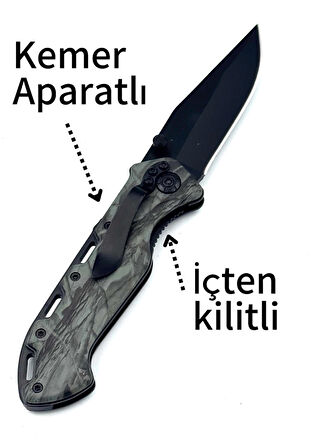 KAMP OUTDOOR  ORJİNAL SWAT 163 ÇAKI   KEMER APARATLI İÇTEN KİLİTLİ  TAMAMEN METAL GÖVDE 