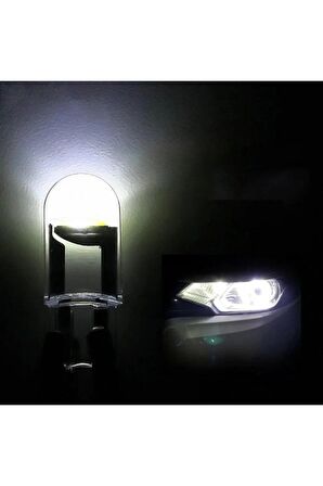 Cam T10 LED Ampül Yeni Nesil 12V 5W Beyaz Renk 2 Adet