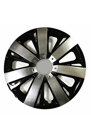 Fiat Linea Uyumlu 15 Inç Piano Black Siyah Beyaz Renkli Jant Kapağı 4 Adet