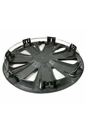 Fiat Brava Uyumlu 15 Inç Piano Black Siyah Beyaz Renkli Jant Kapağı 4 Adet