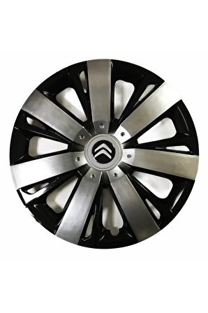 Citroen Nemo Uyumlu 15 Inç Piano Black Siyah Beyaz Renkli Jant Kapağı 4 Adet