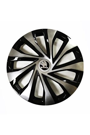 Skoda Rapid Uyumlu 15 Inç Piano Black Siyah Jant Kapağı 4 Adet