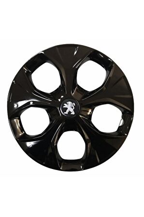 Peugeot 208 Uyumlu 14 Inç Piano Black Siyah Jant Kapağı 4 Adet
