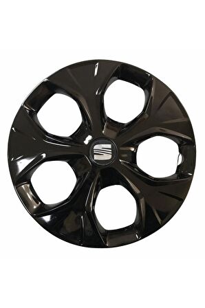 Seat Favorit Uyumlu 15 Inç Piano Black Siyah Jant Kapağı 4 Adet