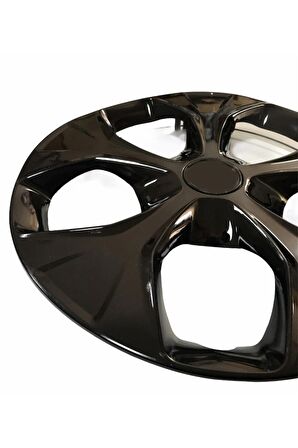 Citroen C4 Uyumlu 15 Inç Piano Black Siyah Jant Kapağı 4 Adet
