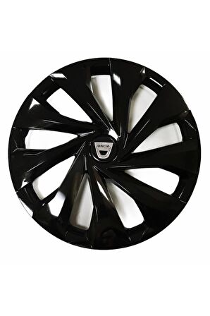 Dacia Duster Uyumlu 15 Inç Piano Black Siyah Jant Kapağı 4 Adet