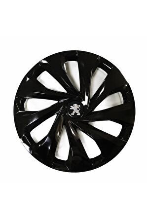 Peugeot 208 Uyumlu 14 Inç Piano Black Siyah Jant Kapağı 4 Adet
