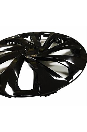 Tata Araçlarına Uyumlu 15 Inç Piano Black Siyah Jant Kapağı 4 Adet
