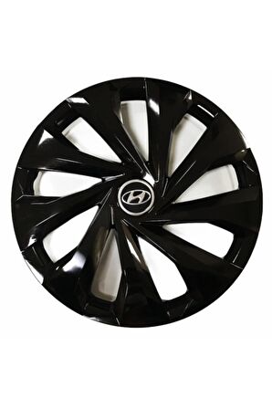 Hyundai Accent Uyumlu 15 Inç 4 Adet Piano Black Siyah Jant Kapağı Takımı