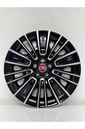 Fiat Egea Urban Uyumlu 16"inç Siyah Gri Kırılmaz Jant Kapağı 4 Adet 1 Takım