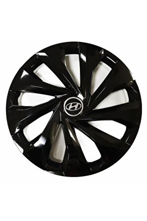 Hyundai I20 Uyumlu 15 Inç Piano Black Siyah Jant Kapağı 4 Adet