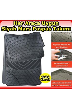 Honda Civic 01-05 Uyumlu Mars Kauçuk Siyah Paspas Seti 11430