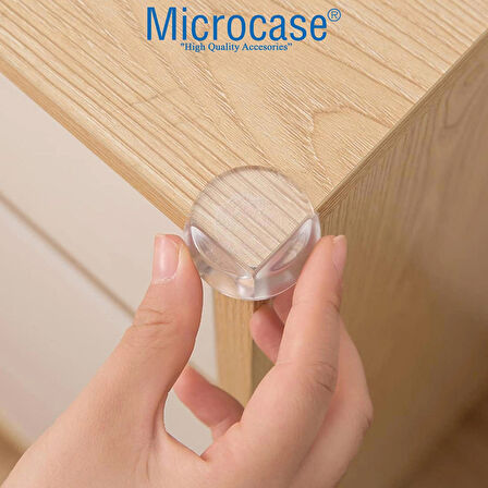 Microcase Bebekler için Eşya Masa Köşe Koruyucu Şeffaf Kendinden Yapışkanlı Silikon Köşe Koruma - ŞEFFAF AL4543 4 Adet