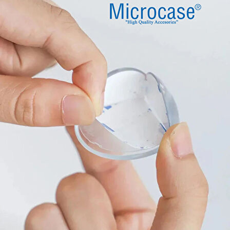 Microcase Bebekler için Eşya Masa Köşe Koruyucu Şeffaf Kendinden Yapışkanlı Silikon Köşe Koruma - ŞEFFAF AL4543 4 Adet